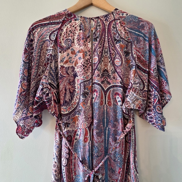 Ba&Sh Rose Boho Casual Hippie Maxi Dress With Paisley Print Bee Size Small - Picture 13 of 16